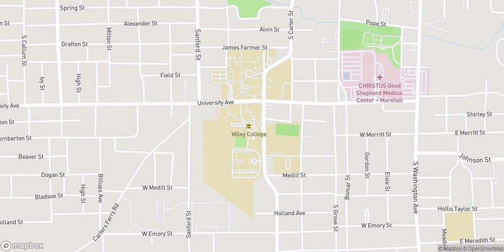 Map of Wiley University